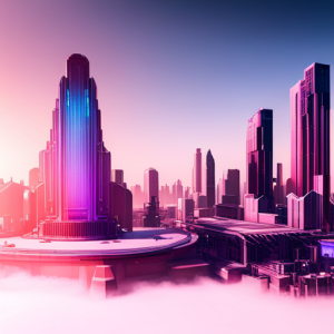 Render a futuristic cyberpunk cityscape with stunning digital art using Unreal Engine.